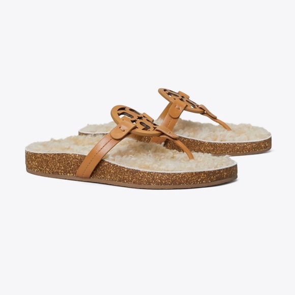 Tory Burch Shoes - NWOT Tory Burch Miller cloud shearling in cognac - Size 5.5